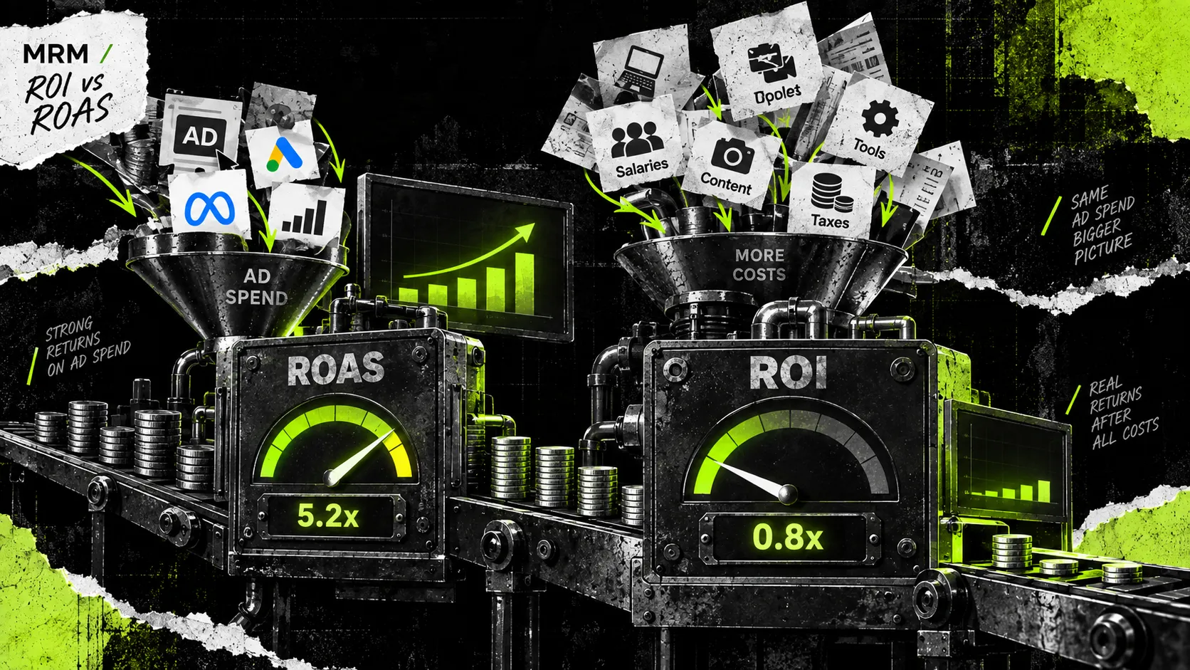 تفاوت ROI و ROAS در ارزیابی عملکرد تبلیغات